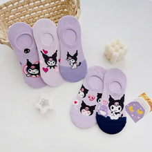 Cargar imagen en el visor de la galería, Medias Kuromi Tobilleras - 116357