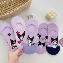 Cargar imagen en el visor de la galería, Medias Kuromi Tobilleras - 116357