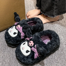 Cargar imagen en el visor de la galería, Pantuflas Kuromi Negras y Moradas - 116762