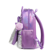 Cargar imagen en el visor de la galería, Morral Gato Morado Set 3 pzs, Lonchera y Cartuchera  40cm - 116706

