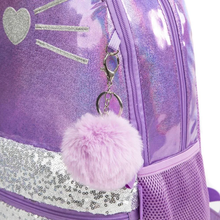 Cargar imagen en el visor de la galería, Morral Gato Morado Set 3 pzs, Lonchera y Cartuchera  40cm - 116706
