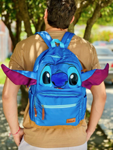 Cargar imagen en el visor de la galería, Morral Stitch Tela con Base semi cuero 40cm - 117074
