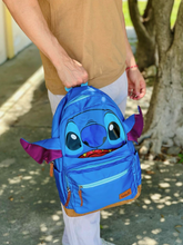 Cargar imagen en el visor de la galería, Morral Stitch Tela con Base semi cuero 40cm - 117074
