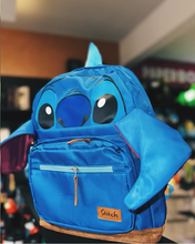 Cargar imagen en el visor de la galería, Morral Stitch Tela con Base semi cuero 40cm - 117074
