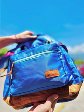 Cargar imagen en el visor de la galería, Morral Stitch Tela con Base semi cuero 40cm - 117074
