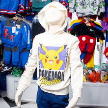 Cargar imagen en el visor de la galería, Franela Pikachu Juvenil Manga Larga con Capucha  - 116296

