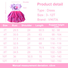 Cargar imagen en el visor de la galería, Vestido Vikita Unicornio Falda Fucsia y Morado - 115822
