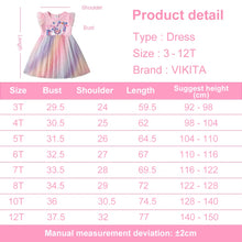 Cargar imagen en el visor de la galería, Vestido Vikita Unicornio Falda Arco iris- 115821
