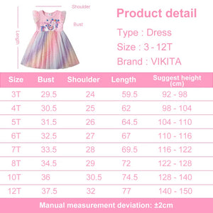 Vestido Vikita Unicornio Falda Arco iris- 115821