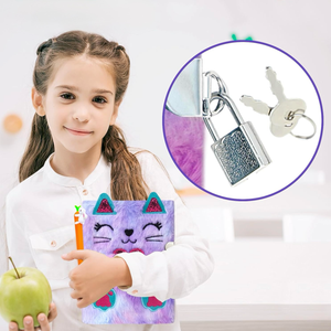 Diario Gato Morado con Candado - 116484