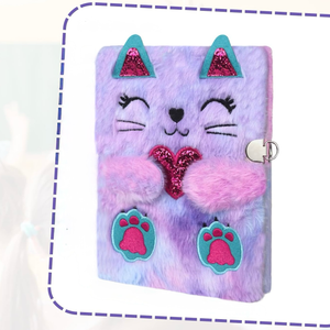 Diario Gato Morado con Candado - 116484