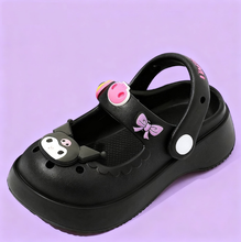 Cargar imagen en el visor de la galería, Sandalias Tipo Crocs Kuromi Negra - 117086
