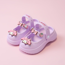 Cargar imagen en el visor de la galería, Sandalias Tipo Crocs Kuromi Morada - 117086

