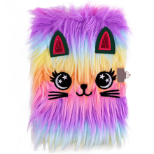 Cargar imagen en el visor de la galería, Diario Gato Peluche con candado - 116484

