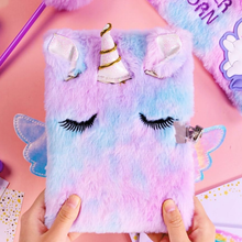 Cargar imagen en el visor de la galería, Diario Unicornio Peluche con candado - 116484
