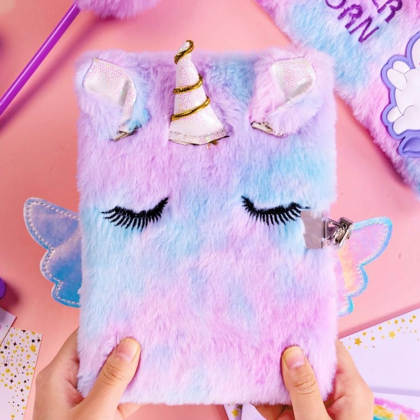 Diario Unicornio Peluche con candado - 116484