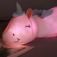 Cargar imagen en el visor de la galería, Peluche Unicornio con Luz 60cm - 117632
