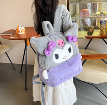Cargar imagen en el visor de la galería, Morral Kuromi  Peluche Morado y Gris 35cm- 116497
