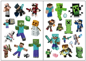Tattos Minecraft Set de 4 hojas - 116409