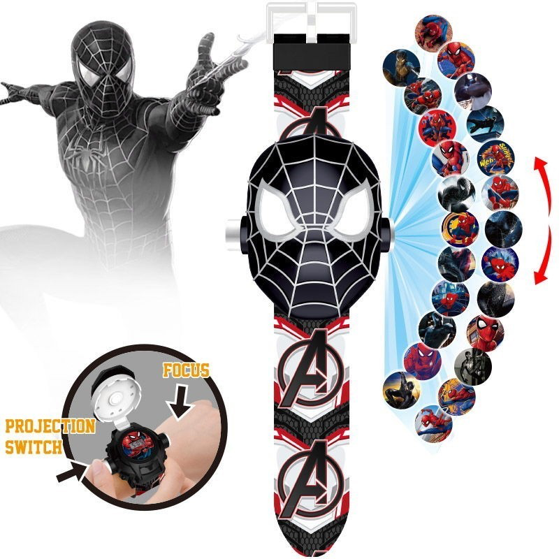 Reloj Spiderman Proyector Negro - 116710
