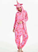 Cargar imagen en el visor de la galería, Pijama Entriza Unicornio Fucsia Juvenil/Adulto - 116092
