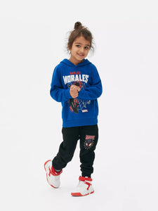 Conjunto Miles Morales Azul y Negro Sueter con capucha y Jogger - 115423