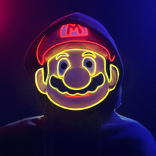 Cargar imagen en el visor de la galería, Mascara Mario Bross con Luz - 115223
