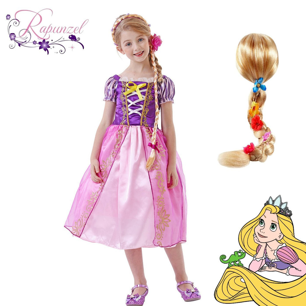 Disfraz Vestido Rapunzel con cabello - 114131