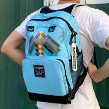 Cargar imagen en el visor de la galería, Morral Minecraft Azul 42cm - 114803
