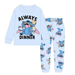 Pijama Stitch Azul manga Larga - 116078