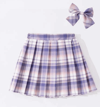 Cargar imagen en el visor de la galería, Falda Plisada con Lazo Morado Claro - 116556
