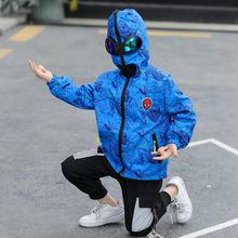 Cargar imagen en el visor de la galería, Chaqueta Spiderman Impermeable Azul con Luz - 117516

