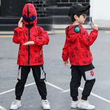 Cargar imagen en el visor de la galería, Chaqueta Spiderman Impermeable Roja con Luz - 117516
