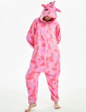 Cargar imagen en el visor de la galería, Pijama Entriza Unicornio Fucsia Juvenil/Adulto - 116092
