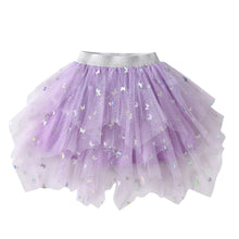 Cargar imagen en el visor de la galería, Falda Tutu Morada con estrellas - 115794
