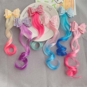 Lazos cabello con extenciones multicolores - 114702