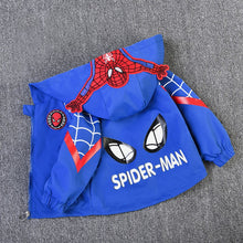 Cargar imagen en el visor de la galería, Chaqueta Spiderman con capucha azul - 114678
