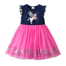 Cargar imagen en el visor de la galería, Vestido Vikita Unicornio falda Fucsia - 115819
