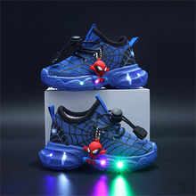 Cargar imagen en el visor de la galería, Zapato Spiderman Azul con Luz - 116334
