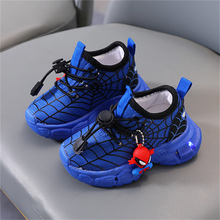 Cargar imagen en el visor de la galería, Zapato Spiderman Azul con Luz - 116334
