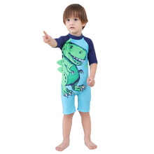 Cargar imagen en el visor de la galería, Traje de Baño Enterizo Dinosaurio con gorro - 117205
