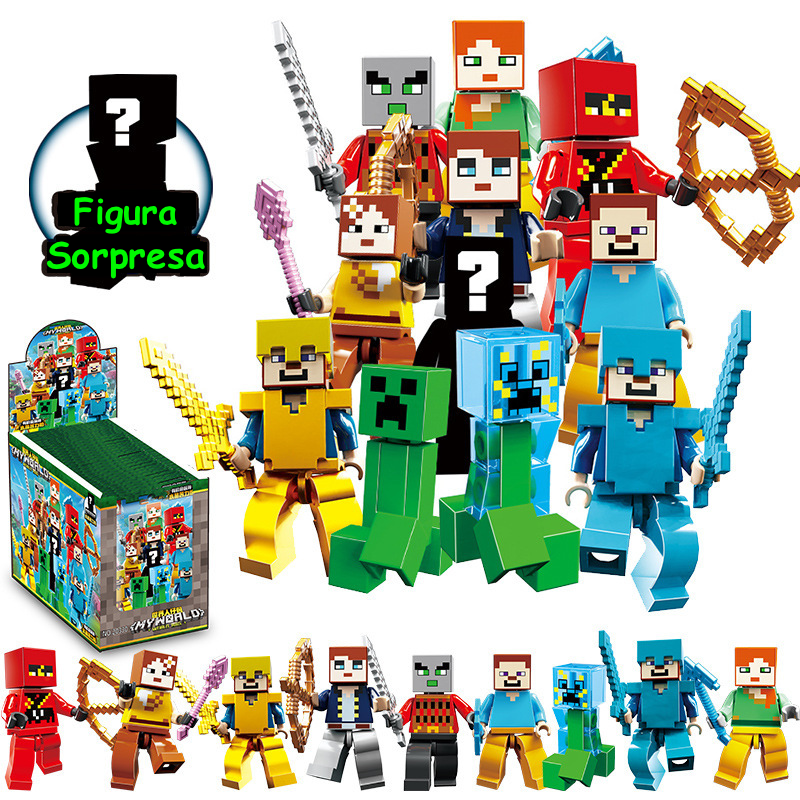 Bloques armables tipo Legos Sobre Sorpresa Minecraft - 116421