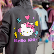 Cargar imagen en el visor de la galería, Suéter Kitty Gris con capucha - 116181
