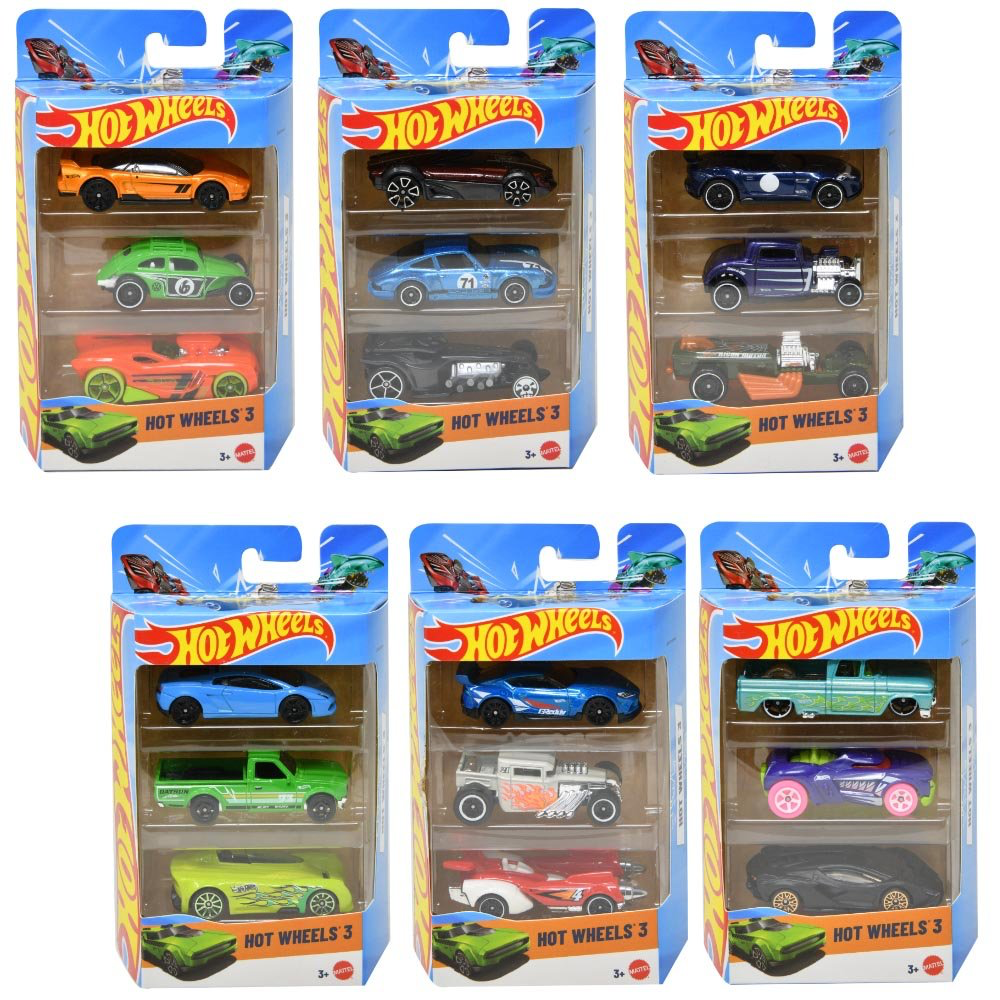 Vehiculo Hot Wheels Set de 3 - 116794