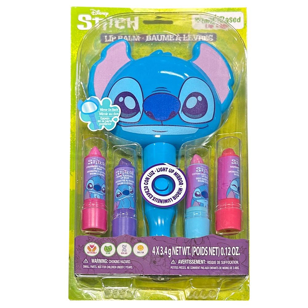 Espejo Stitch con Luz & 4 labiales Set - 116795