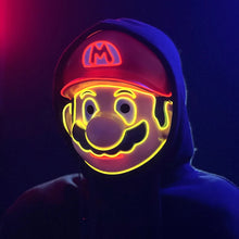 Cargar imagen en el visor de la galería, Mascara Mario Bross con Luz - 115223
