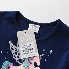 Cargar imagen en el visor de la galería, Vestido Vikita Unicornio falda Fucsia - 115819
