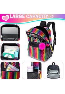 Morral Girl Power Set de 3 piezas 43cm, Lonchera y Cartuchera - 115568