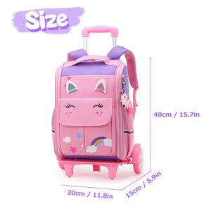 Morral Maleta Unicornio Rosada y Verde 40cm - 115569