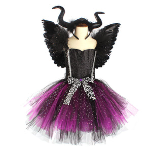 Disfraz Vestido Malefica con Tul corto con acccesorios - 114135